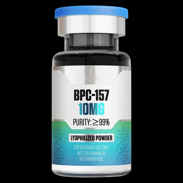 BPC-157 (10 mg Vial) 10 mg vial of lyophilized research peptide