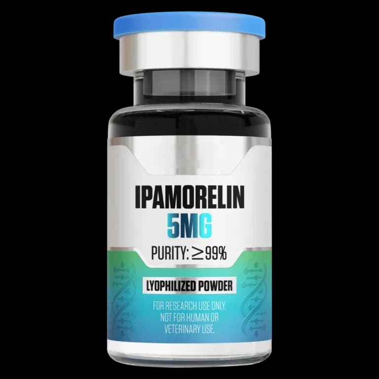 قارورة Ipamorelin (5 mg Vial) 5 mg من ببتيد بحثي مجفّف بالتجميد