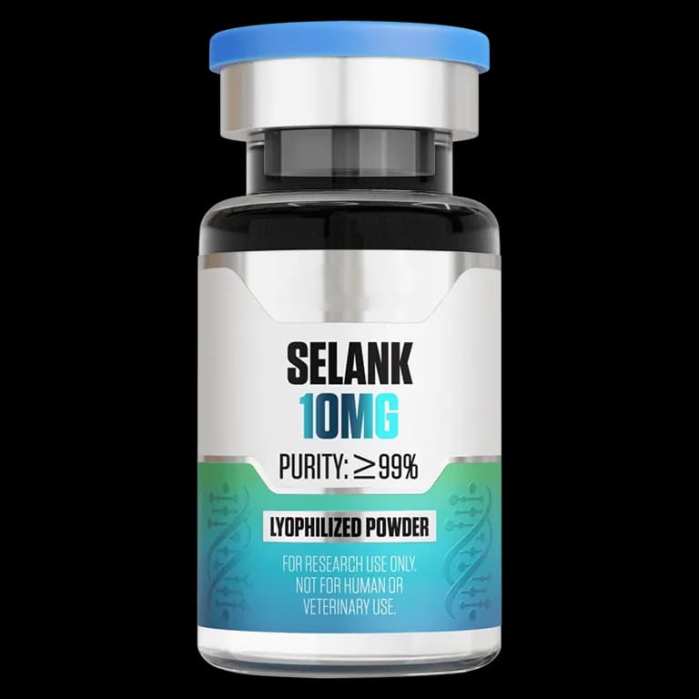 Selank (10 mg Vial) 10 mg vial of lyophilized research peptide
