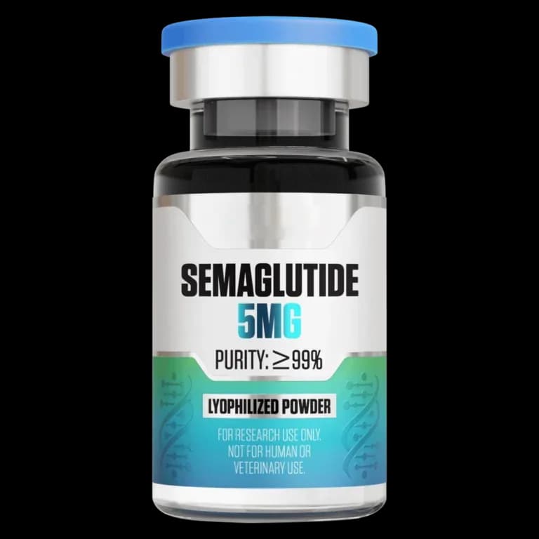 Semaglutide (5 mg Vial) 5 mg vial of lyophilized research peptide