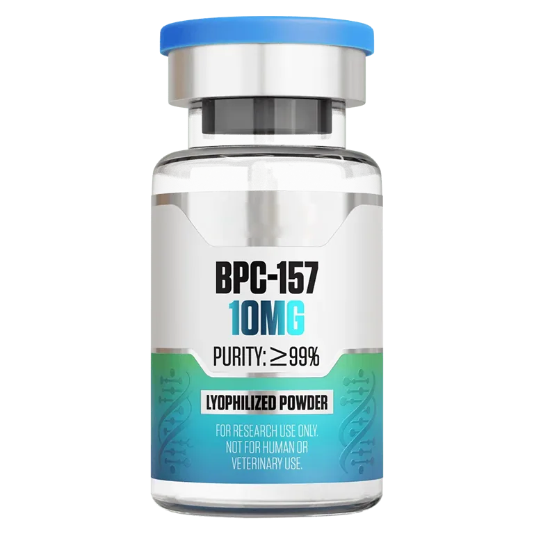 BPC-157 (10 mg Vial) 10 mg vial of lyophilized research peptide