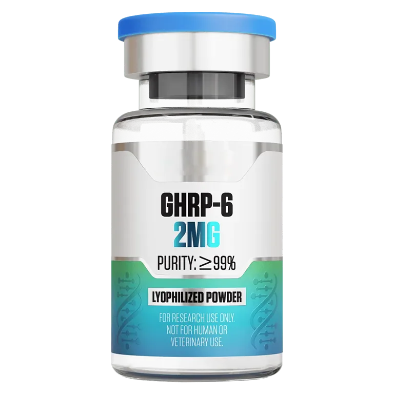 GHRP-6 (2 mg Vial) 2 mg vial of lyophilized research peptide