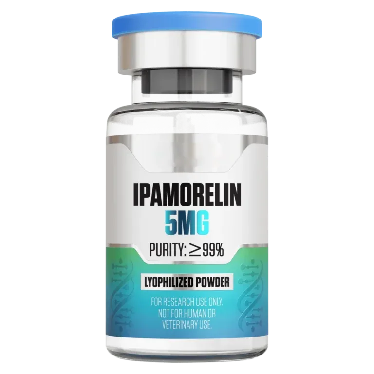 Ipamorelin (5 mg Vial) 5 mg vial of lyophilized research peptide