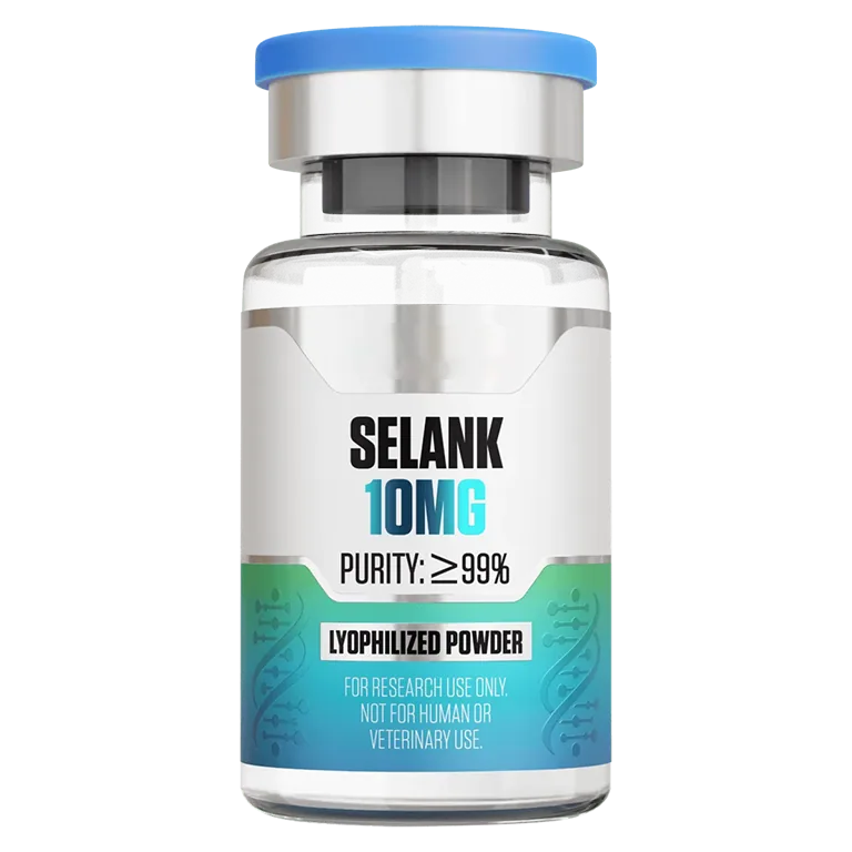 Selank (10 mg Vial) 10 mg vial of lyophilized research peptide