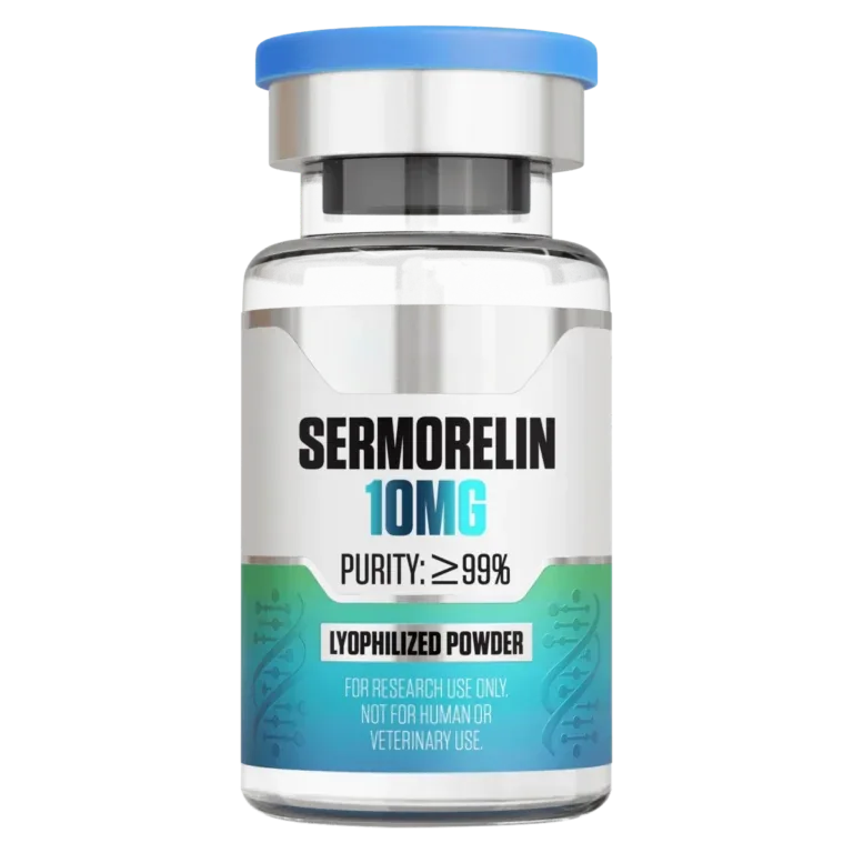 Sermorelin (10 mg Vial) 10 mg vial of lyophilized research peptide