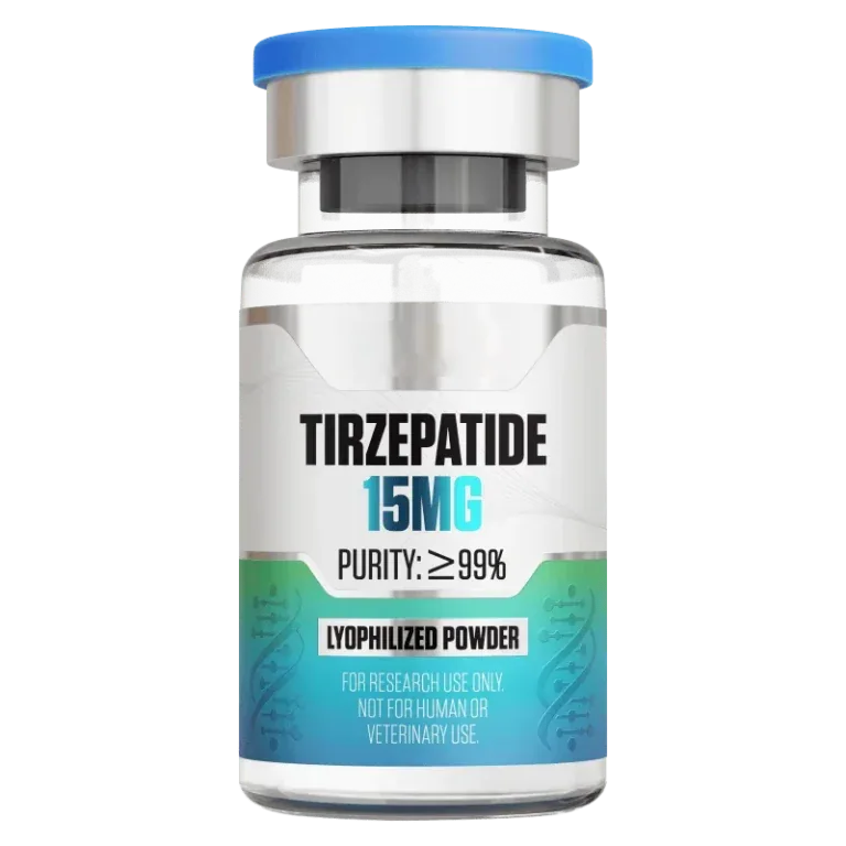 Tirzepatide (15 mg Vial) 15 mg vial of lyophilized research peptide